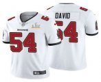 Wholesale Cheap Men's Tampa Bay Buccaneers #54 Lavonte David White 2021 Super Bowl LV Limited Stitched NFL Jersey