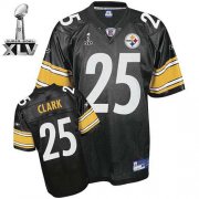 Wholesale Cheap Steelers #25 Ryan Clark Black Super Bowl XLV Stitched Throwback NFL Jersey