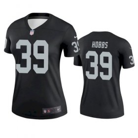 Wholesale Cheap Women\'s Las Vegas Raiders #39 Nate Hobbs Black Legend Jersey