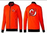 Wholesale Cheap NHL New Jersey Devils Zip Jackets Orange-1