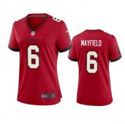 Wholesale Cheap Women's Tampa Bay Buccanee #6 Baker Mayfield Red Stitched Game Jersey(Run Small)