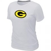 Wholesale Cheap Women's Green Bay Packers Neon Logo Charcoal T-Shirt White