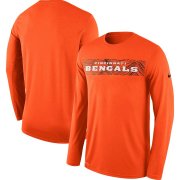 Wholesale Cheap Cincinnati Bengals Nike Sideline Seismic Legend Long Sleeve T-Shirt Orange
