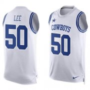 Wholesale Cheap Nike Cowboys #50 Sean Lee White Men's Stitched NFL Limited Tank Top Jersey