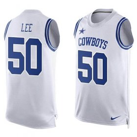 Wholesale Cheap Nike Cowboys #50 Sean Lee White Men\'s Stitched NFL Limited Tank Top Jersey