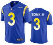 Wholesale Cheap Men's Los Angeles Rams #3 Odell Beckham Jr. 2021 Vapor Untouchable Limited Stitched Football Royal Jersey