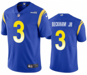 Wholesale Cheap Men\'s Los Angeles Rams #3 Odell Beckham Jr. 2021 Vapor Untouchable Limited Stitched Football Royal Jersey
