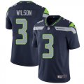 Wholesale Cheap Nike Seahawks #3 Russell Wilson Steel Blue Team Color Men's Stitched NFL Vapor Untouchable Limited Jersey