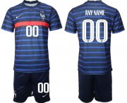 Wholesale Cheap Men 2020-2021 European Cup France home blue customized Soccer Jersey
