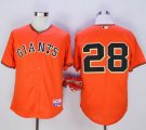 Wholesale Cheap Giants #28 Buster Posey Orange Old Style 