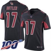 Wholesale Cheap Nike Cardinals #17 Hakeem Butler Black Men's Stitched NFL Limited Rush 100th Season Jersey