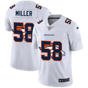 Wholesale Cheap Denver Broncos #58 Von Miller White Men's Nike Team Logo Dual Overlap Limited NFL Jersey