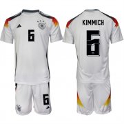 Cheap Men's Germany #6 Joshua Kimmich White 2024-25 Home Soccer Jersey Suit
