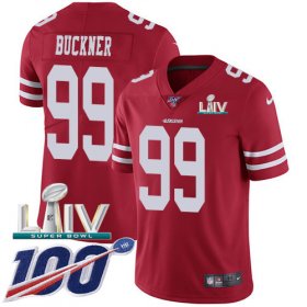 Wholesale Cheap Nike 49ers #99 DeForest Buckner Red Super Bowl LIV 2020 Team Color Youth Stitched NFL 100th Season Vapor Limited Jersey