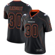 Wholesale Cheap Nike Broncos #30 Phillip Lindsay Lights Out Black Men's Stitched NFL Limited Rush Jersey