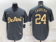 Wholesale Men's Detroit Tigers #24 Miguel Cabrera Grey 2022 All Star Stitched Cool Base Nike Jersey
