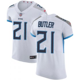 Wholesale Cheap Nike Titans #21 Malcolm Butler White Men\'s Stitched NFL Vapor Untouchable Elite Jersey