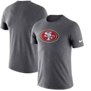 Wholesale Cheap San Francisco 49ers Nike Essential Logo Dri-FIT Cotton T-Shirt Heather Charcoal