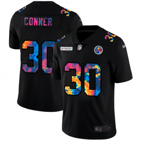 Cheap Pittsburgh Steelers #30 James Conner Men\'s Nike Multi-Color Black 2020 NFL Crucial Catch Vapor Untouchable Limited Jersey