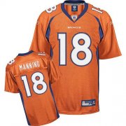 Wholesale Cheap Broncos #18 Peyton Manning Orange Stitched NFL Jersey
