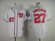 Wholesale Cheap Nationals #27 Jordan Zimmermann White Cool Base Stitched MLB Jersey