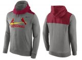Wholesale Cheap Men's St.Louis Cardinals Nike Gray Cooperstown Collection Hybrid Pullover Hoodie
