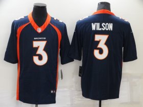 Wholesale Cheap Men\'s Denver Broncos #3 Russell Wilson Navy Vapor Untouchable Limited Stitched Jersey