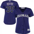 Wholesale Cheap Rockies #35 Chad Bettis Purple Alternate Women's Stitched MLB Jersey