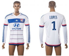 Wholesale Cheap Lyon #1 Lopes Home Long Sleeves Soccer Club Jersey