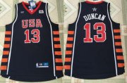 Wholesale Cheap 2004 Olympics Team USA Men's #13 Tim Duncan Navy Blue Stitched Basketball Reebok Swingman Jersey