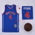 Wholesale Cheap Men's Jugoslavija #4 Drazen Petrovic Blue Basketball Jersey