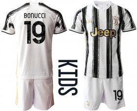 Wholesale Cheap Youth 2020-2021 club Juventus home 19 white Soccer Jerseys