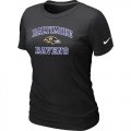 Wholesale Cheap Women's Nike Baltimore Ravens Heart & Soul NFL T-Shirt Black