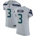 Wholesale Cheap Nike Seahawks #3 Russell Wilson Grey Alternate Men's Stitched NFL Vapor Untouchable Elite Jersey