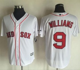 Wholesale Cheap Red Sox #9 Ted Williams White New Cool Base Stitched MLB Jersey