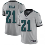 Wholesale Cheap Nike Eagles #21 Jalen Mills Silver Men's Stitched NFL Limited Inverted Legend Jersey