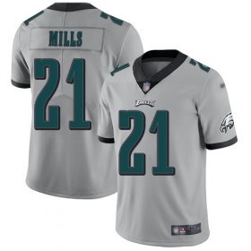 Wholesale Cheap Nike Eagles #21 Jalen Mills Silver Men\'s Stitched NFL Limited Inverted Legend Jersey