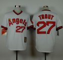 Wholesale Cheap Angels of Anaheim #27 Mike Trout White 1980 Turn Back The Clock Stitched MLB Jersey