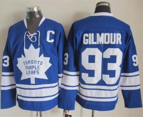 Wholesale Cheap Maple Leafs #93 Doug Gilmour Blue CCM Throwback Third Stitched NHL Jersey