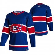 Wholesale Cheap Montreal Canadiens Blank Blue Men's Adidas 2020-21 Reverse Retro Alternate NHL Jersey
