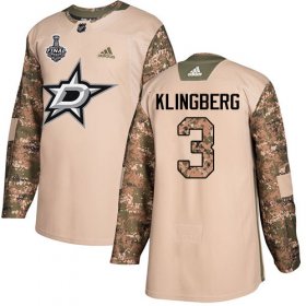 Cheap Adidas Stars #3 John Klingberg Camo Authentic 2017 Veterans Day Youth 2020 Stanley Cup Final Stitched NHL Jersey