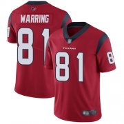 Wholesale Cheap Nike Texans #81 Kahale Warring Red Alternate Men's Stitched NFL Vapor Untouchable Limited Jersey