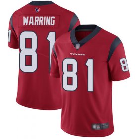 Wholesale Cheap Nike Texans #81 Kahale Warring Red Alternate Men\'s Stitched NFL Vapor Untouchable Limited Jersey