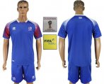 Wholesale Cheap Iceland Blank Home Soccer Country Jersey