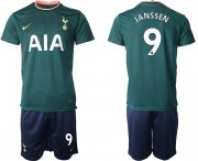Wholesale Cheap Men 2020-2021 club Tottenham Hotspur away 9 green Soccer Jerseys1
