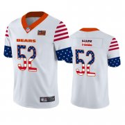 Wholesale Cheap Chicago Bears #52 Khalil Mack White Men's Nike Team Logo USA Flag Vapor Untouchable Limited NFL Jersey