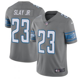 Wholesale Cheap Nike Lions #23 Darius Slay Jr Gray Men\'s Stitched NFL Limited Rush Jersey