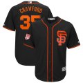 Wholesale Cheap Giants #35 Brandon Crawford Black 2019 Spring Training Cool Base Stitched MLB Jersey