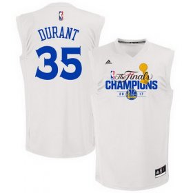 Wholesale Cheap Men\'s Golden State Warriors #35 Kevin Durant White 2017 The Finals Championship Stitched NBA adidas Swingman Jersey