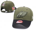 Wholesale Cheap NFL Philadelphia Eagles Team Logo Olive Peaked Adjustable Hat
